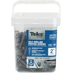 NEW Teks 21427 TUB (150) SELF DRILLING Hex-Head Roofing Screws, #12 x 2&#034; 7060197