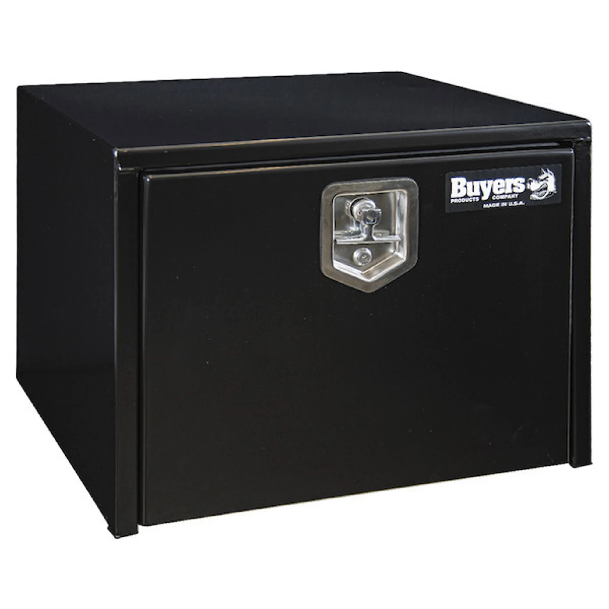 Buyers Products 1703320 Black Steel Underbody Truck Box with T-Handle Latch, 15"