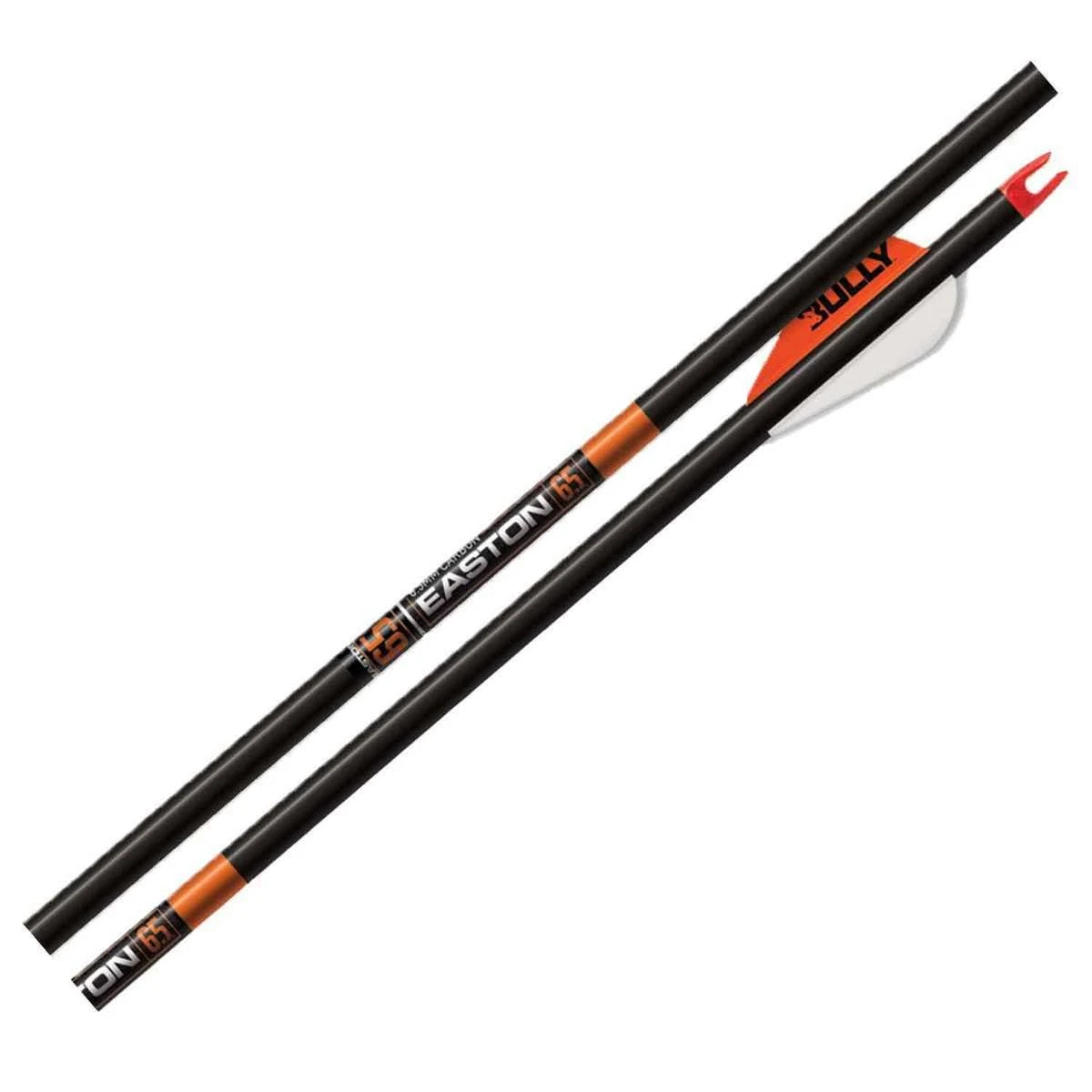 6 - Easton 6.5 BowHunter 250 Carbon Arrows with 2&#034; Bully Vanes