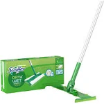 Swiffer Sweeper Mop, 10 x 4.8 White Cloth Head, 46" Silver/Green
