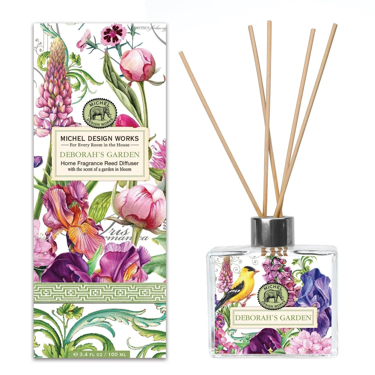 Michel Design Works Reed Diffuser, Home Fragrance, Deborah's Garden - 3.4 fl oz