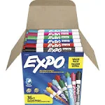 Expo - Low Odor Dry Erase Vibrant Color Markers, Broad Chisel Tip, Assorted Colors, 36/Pack