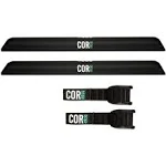 Cor Surf Aero Roof Rack Pad and Premium No-Scratch Cam Buckle Tie Down Straps with Protective Silicone for Surf, SUP, Kayak and Canoe (28" Narrow