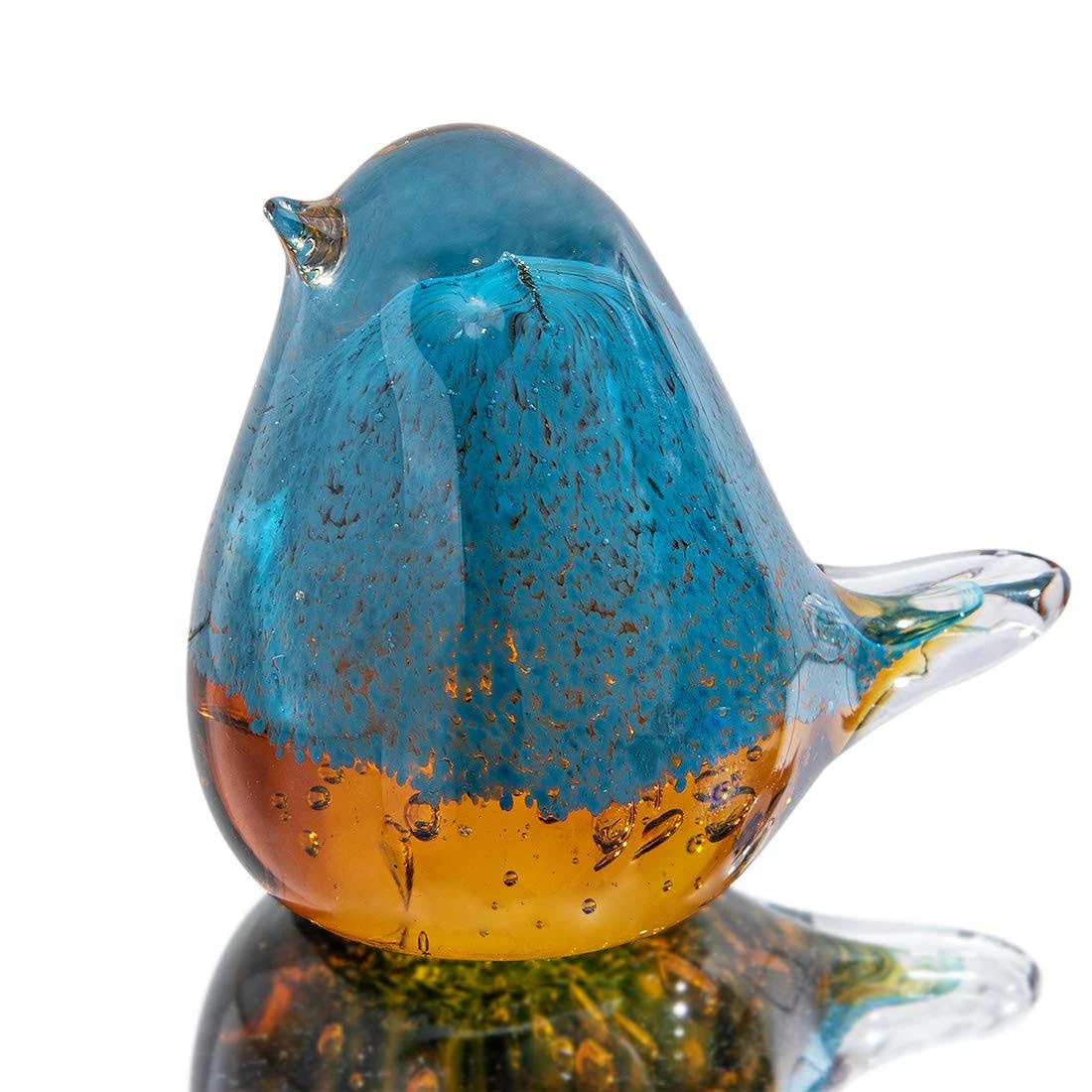 QFkris Handmade Glass Bird Blown Glass Figurine Collectible Glass Art Craft Gift