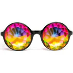 Xtra Lite Kaleidoscope Glasses - Black - Diffraction for Rave Festivals Parties