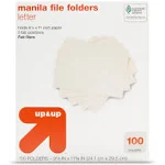 Pendaflex Essentials File Folders, 1/3-Cut Tab, Letter Size, Manila, 100/Box (752 1/3)