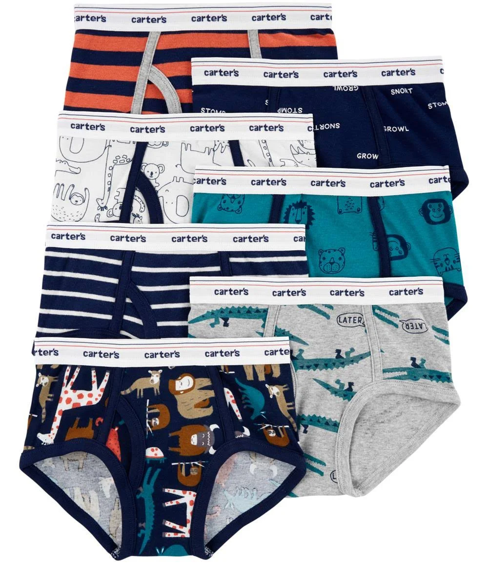 Carter's Boy's 7-Pack Underwear, Safari, 10/12