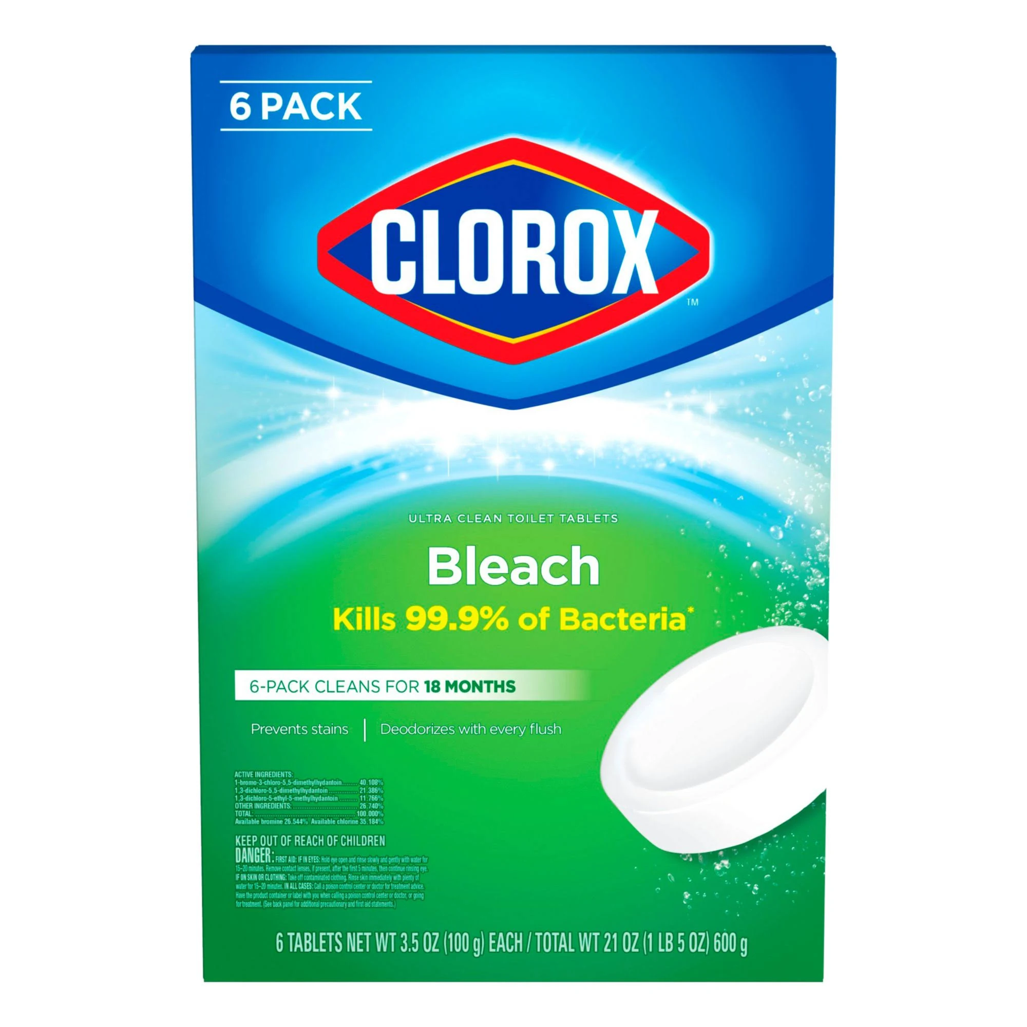Clorox Bleach Automatic Toilet Bowl Cleaner Tablets (14 oz)