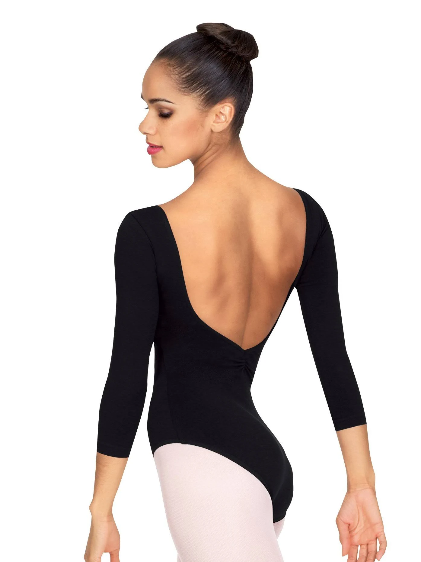 Women's Bloch Ballon Pinch Front 3/4 Sleeve Leotard