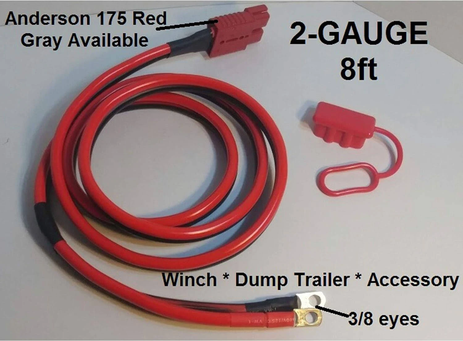 PolePalUSA 2-GAUGE-8FT Hi-Amp UNIVERSAL-QUICK-CONNECT-WIRING-KIT-WINCH-DUMP Trailer