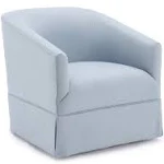 Comfort Pointe Elm Skirted Swivel Chair - Sky Blue