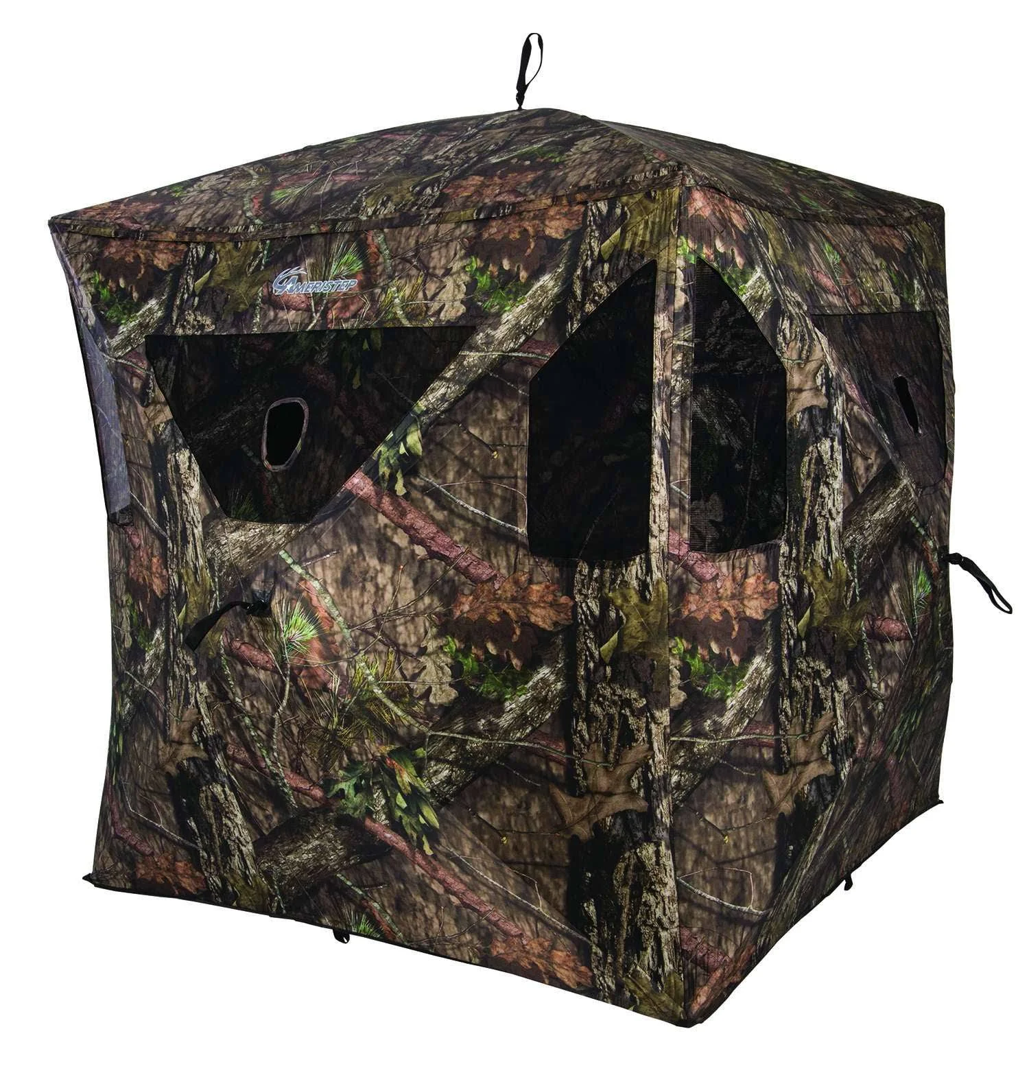 Ameristep Brickhouse 3-Person Easy Set-Up Low-Noise Hunting Camouflage Ground Blind, Mossy Oak Break Up Country - Canada Compliant