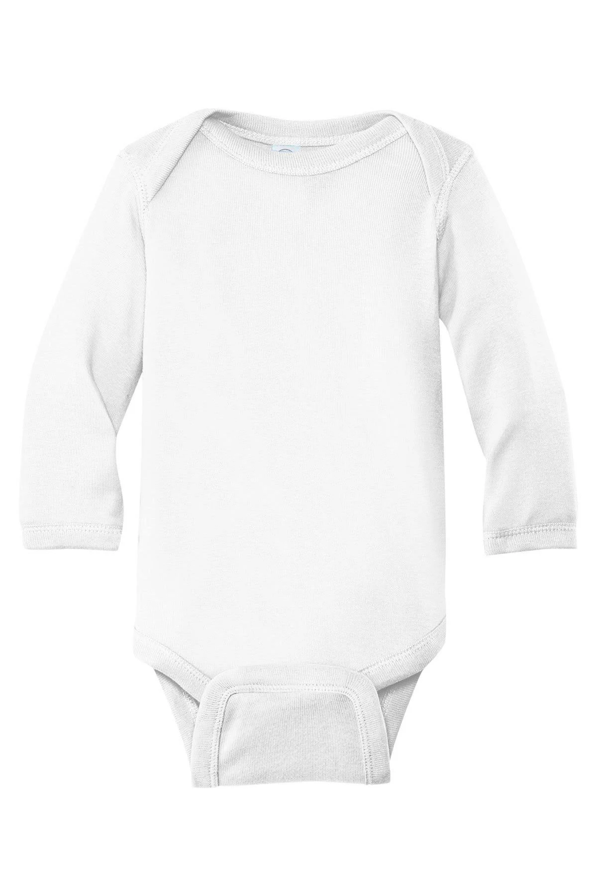 Rabbit Skins 4411 Infant Long-Sleeve Baby Rib Bodysuit, White