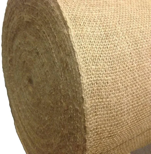 18&#034; Wide 100% Natural Jute Upholstery Burlap Roll 5 Yards