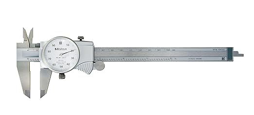 Pinzas de esfera Mitutoyo 505-742J - 6" grado 0,1/Rev 001. Cara blanca-