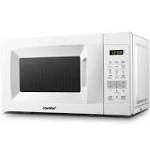 COMFEE' EM720CPL-PM Countertop Microwave Oven with Sound On/Off, ECO Mode and Easy One-Touch Buttons