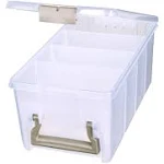 Artbin Super Semi-Satchel Craft Storage Box, 15" x 8" x 6", Clear