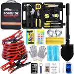 HAIPHAIK Car Emergency Roadside Kit,124 Pcs Car Tool Kit,Folding Survival Shovel