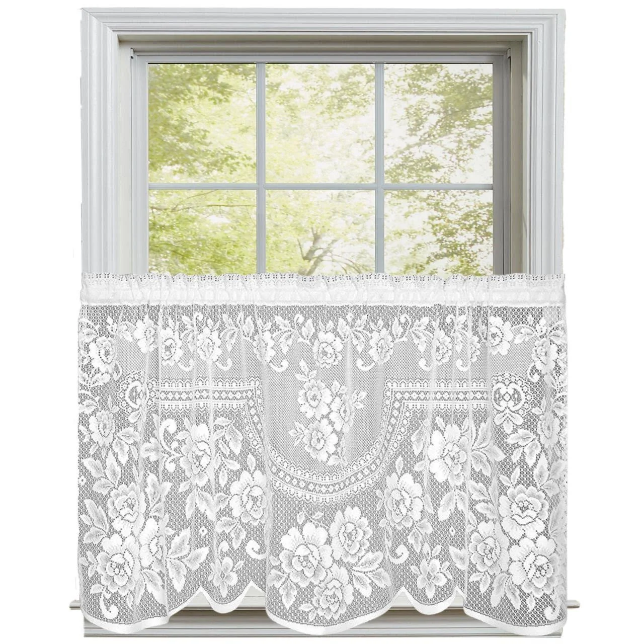 60 x 30 in. Victorian Rose Tier - White