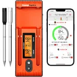 ThermoPro Twin TempSpike 500FT Truly Wireless Meat Thermometer with 2 Meat Probes, Bluetooth Meat Thermometer with LCD-Enhanced Booster, Meat Thermometer Wireless for Rotisserie BBQ Grill Oven Smoker