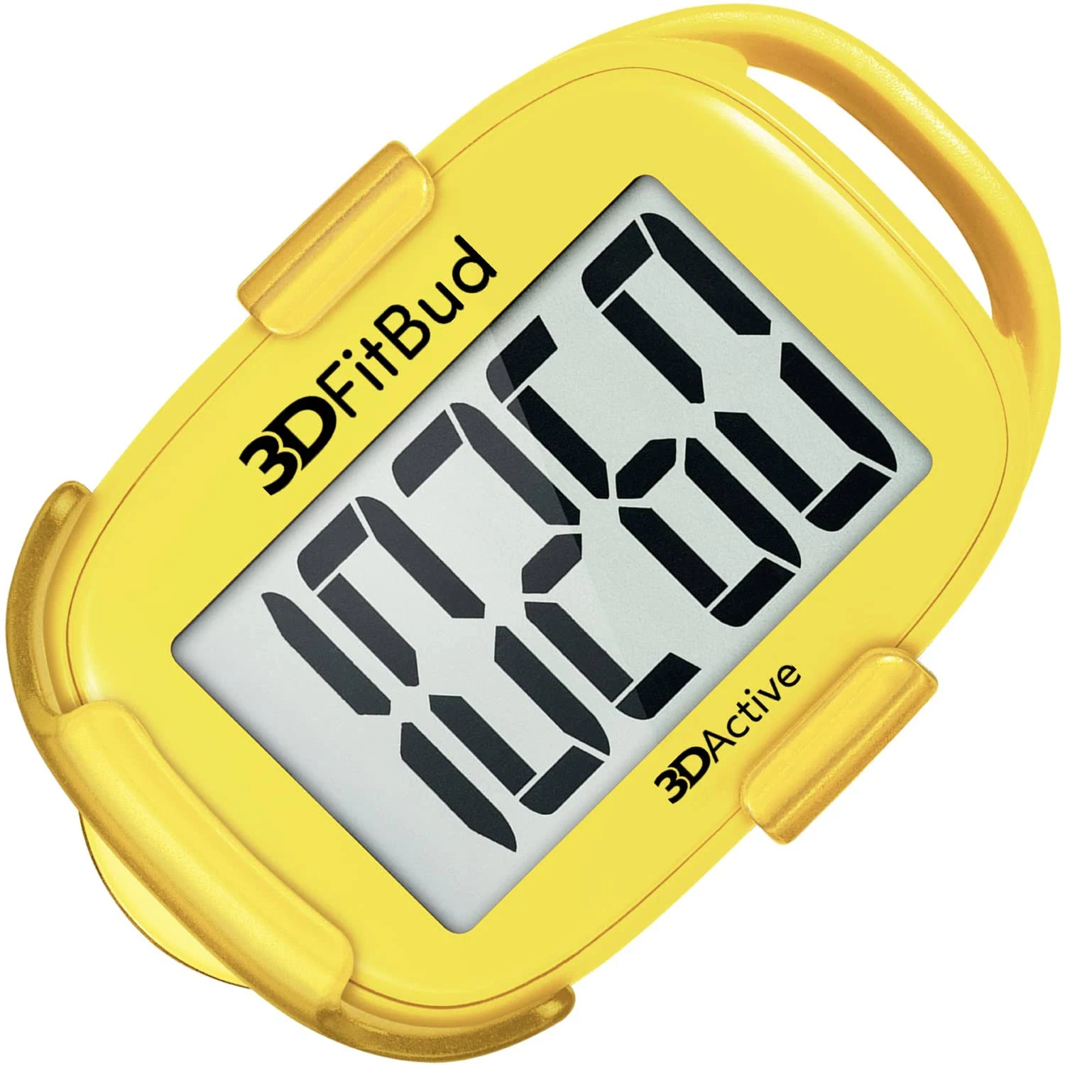 3DActive 3DFitBud Simple Step Counter Walking 3D Pedometer with Clip and Lanyard, A420S (Yellow)