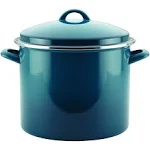 Enamel on Steel 12 QuartStockpot with Lid, Marine Blue