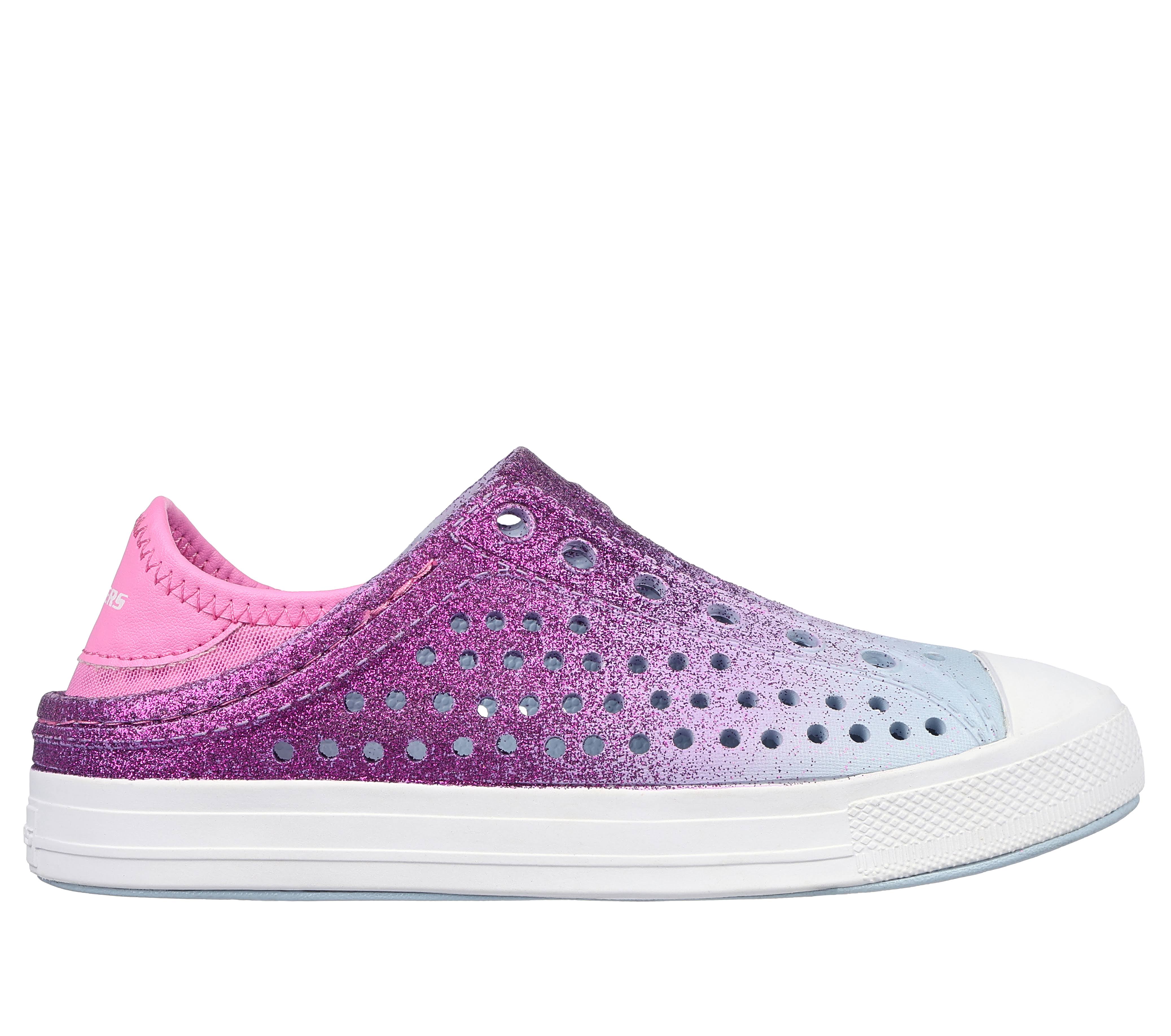 Skechers Girls Foamies Guzman Steps Glitterland Water Shoe