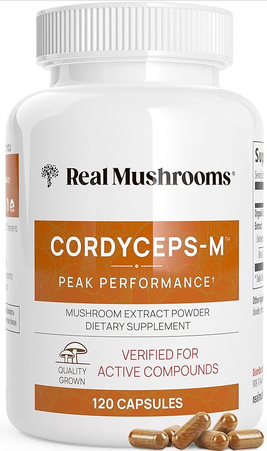 Real Mushrooms, Cordycep-M, Peak Performance, 120 Capsules