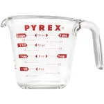 Pyrex 4 Measuring Cup with Clear and Red Graphics