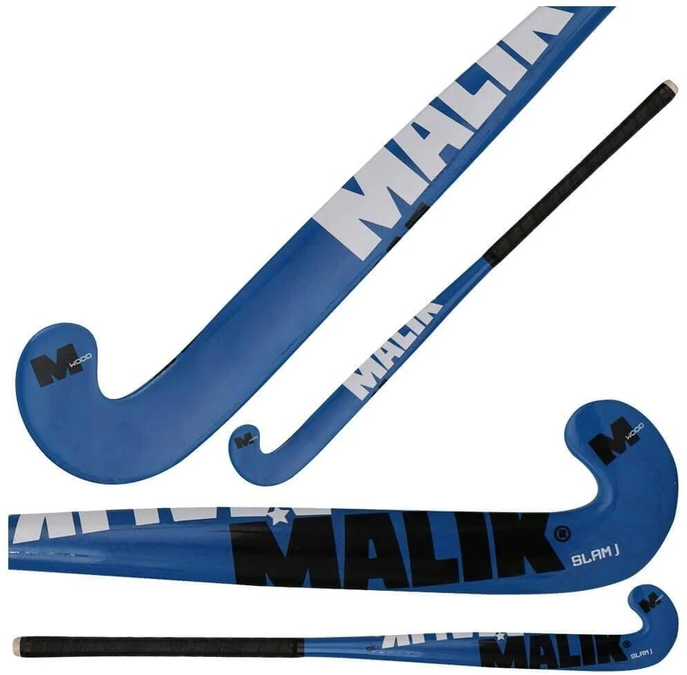 MALIK Indoor Field Hockey Stick Slam J Blue Wood 32' Inch