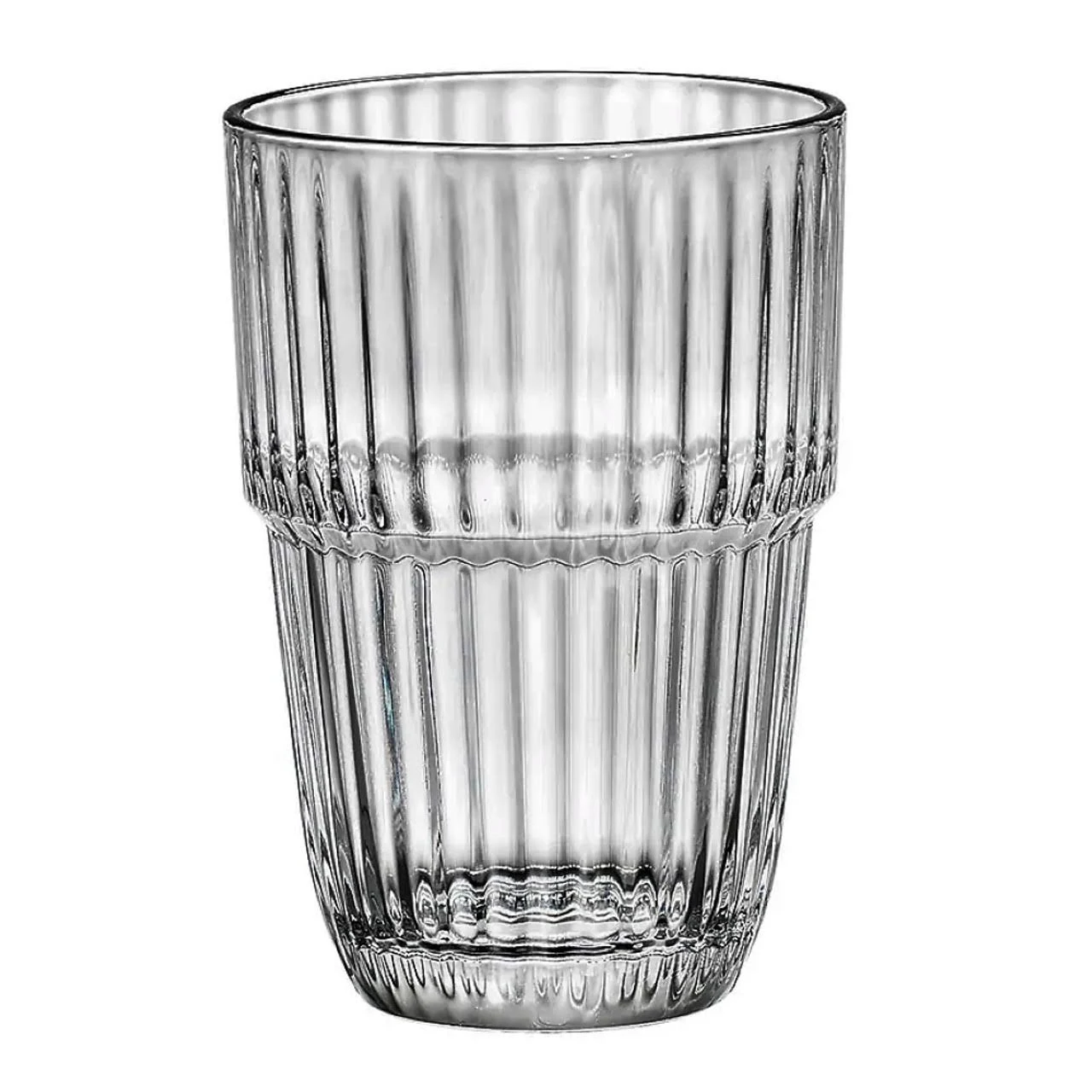 Bormioli Rocco Barshine 12.8 oz. Stackable Long Drink Drinking Glasses, Clear, Set of 6