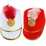 Tigerdoe Marching Band Hat - 2 Pack - Nutcracker Hat - Soldier Hat - Drum Major Hat - Toy Soldier Hat