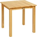 ECR4Kids 24in x 24in Hardwood Table Kids Furniture Natural