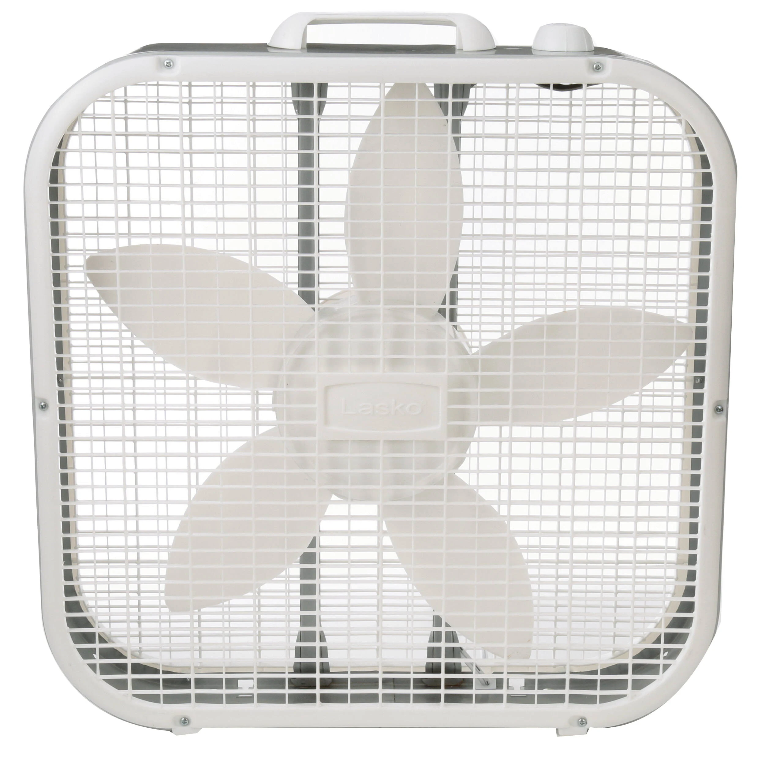 Box Floor Fan Cooling W/ 3 Speeds Carry Handle Living Rooms Offices 20 In White