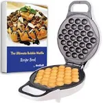 Hong Kong Egg Waffle Maker White Style Bubble Waffle in 5 minutes Bar Kitchen