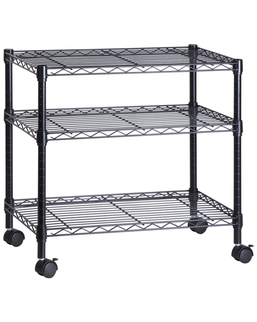 3-tier Media Cart In Black