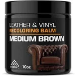 FORTIVO Leather Recoloring Balm, Leather Color Restorer, Leather Restorer for Couches, Leather Scratch Remover, Leather Scratch Repair, Leather Balm, Leather Restorer for Couches and Car Seats 10 oz