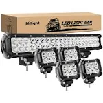 Nilight 20inch 126W Spot Flood Combo LED Light Bar 4pcs 4inch 18W Spot LED Pods