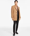 Calvin Klein Men's Prosper Wool-Blend X-Fit Overcoat - Camel