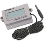 Taylor - 9000030 9940 Panel-Mount LCD Thermometer with Remote Probe; -40-150C/-40-300F