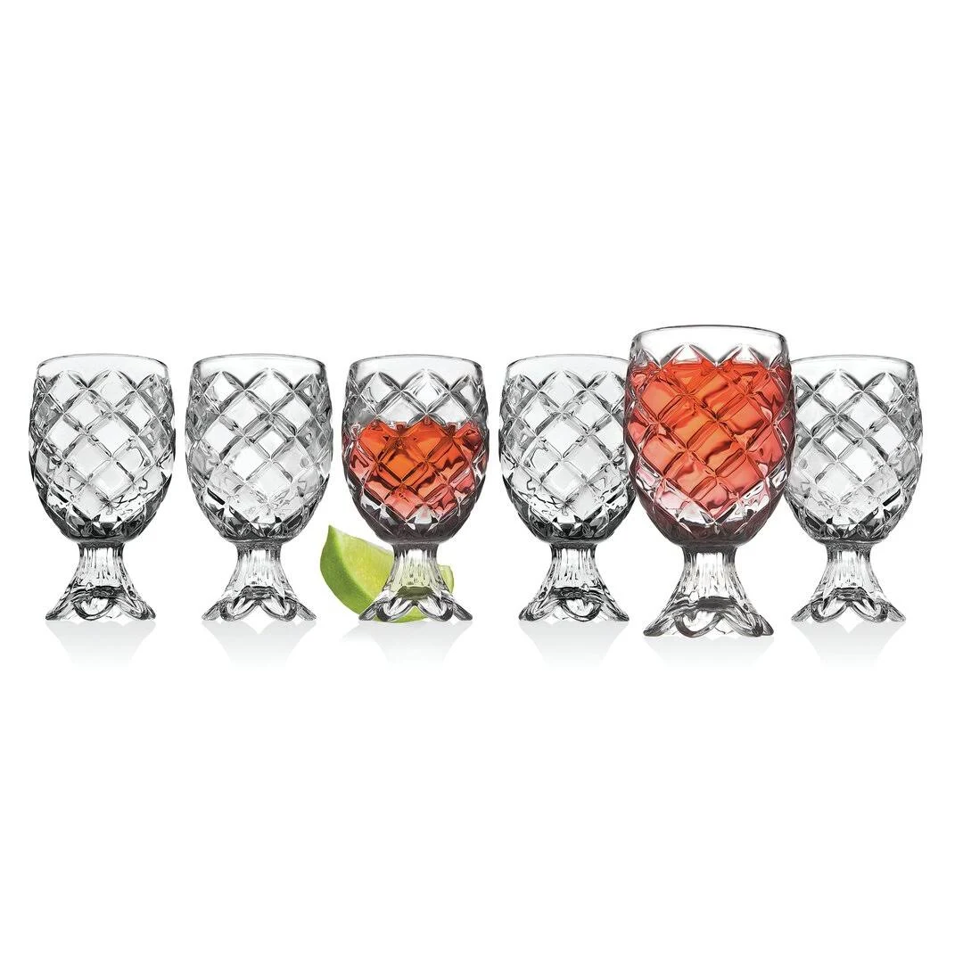 Godinger Pineapple Shot Glasses - Set of 6 - Clear