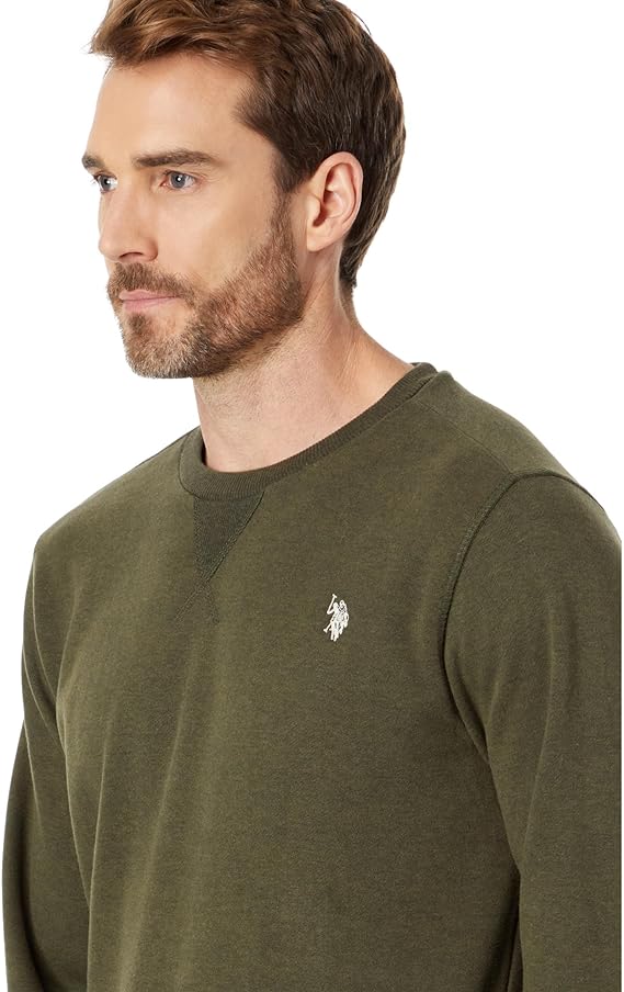 U.S. Polo Assn. Long Sleeve Popover Crew Neck Fleece Sweatshirt