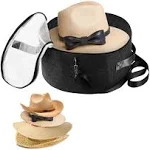 Pehciroe Hat Boxes for Women & Men Storage Large Felt Hat Boxes Storage Round Foldable Hat Carrier Travel Cowboy Hat Storage Box Storage for Hats