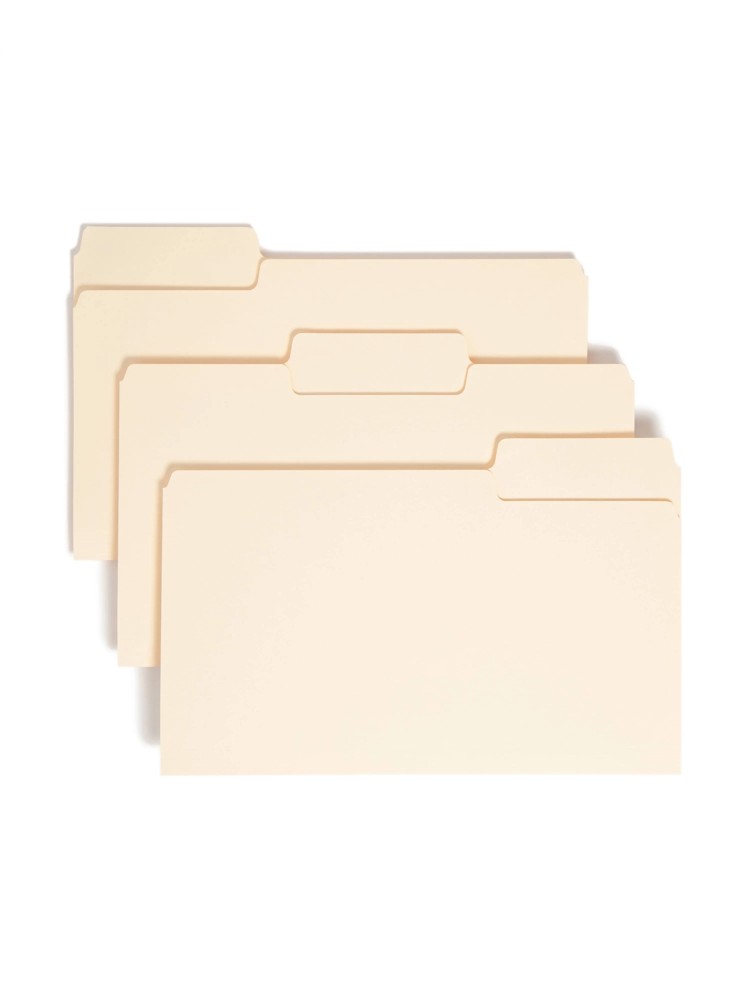 Supertab Top Tab File Folders, 1/3-cut Tabs: Assorted, Legal Size, 0.75" Expansion, 11-pt Manila, 100/box