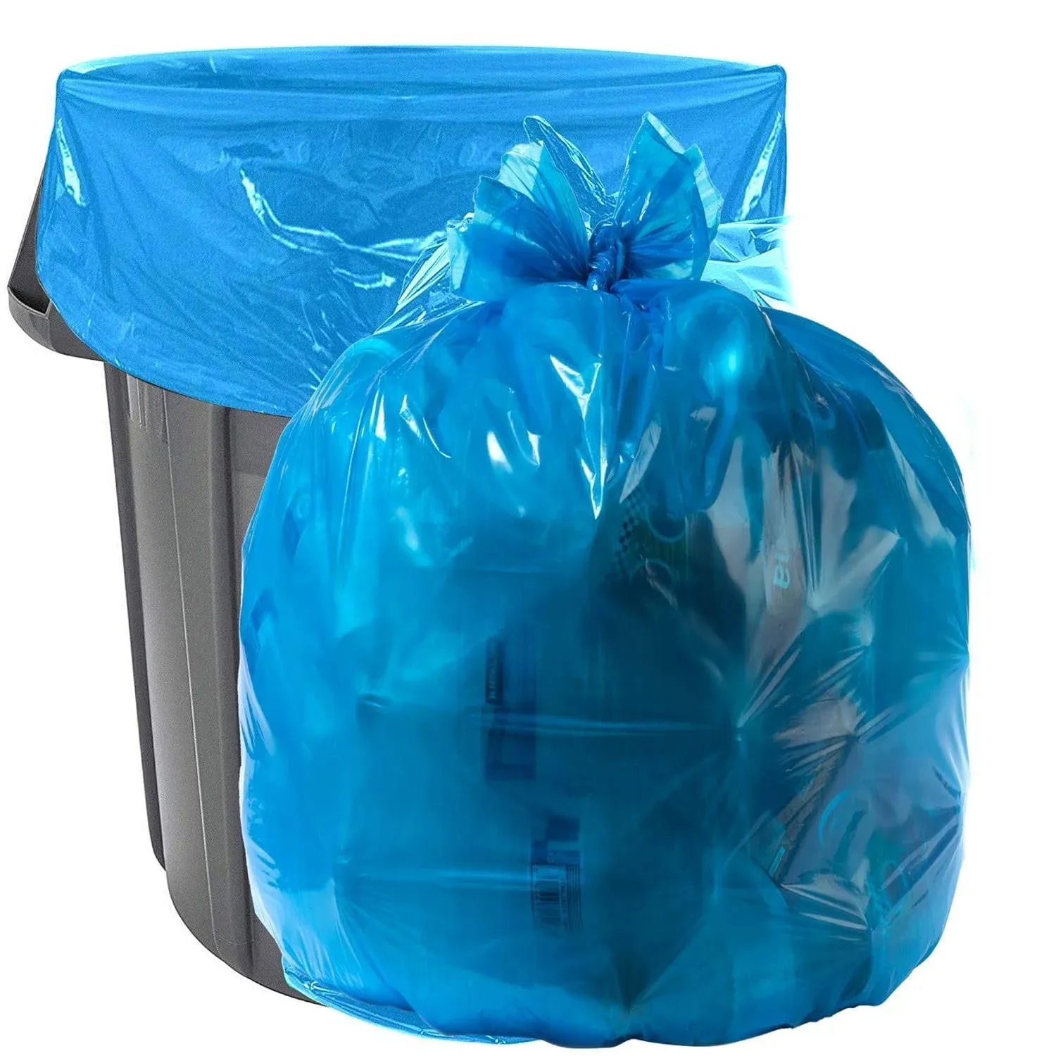 Aluf Plastics 45 Gallon Blue Recycling Bag (100-Count)