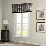 Madison Park Aubrey Jacquard Window Valance, Black