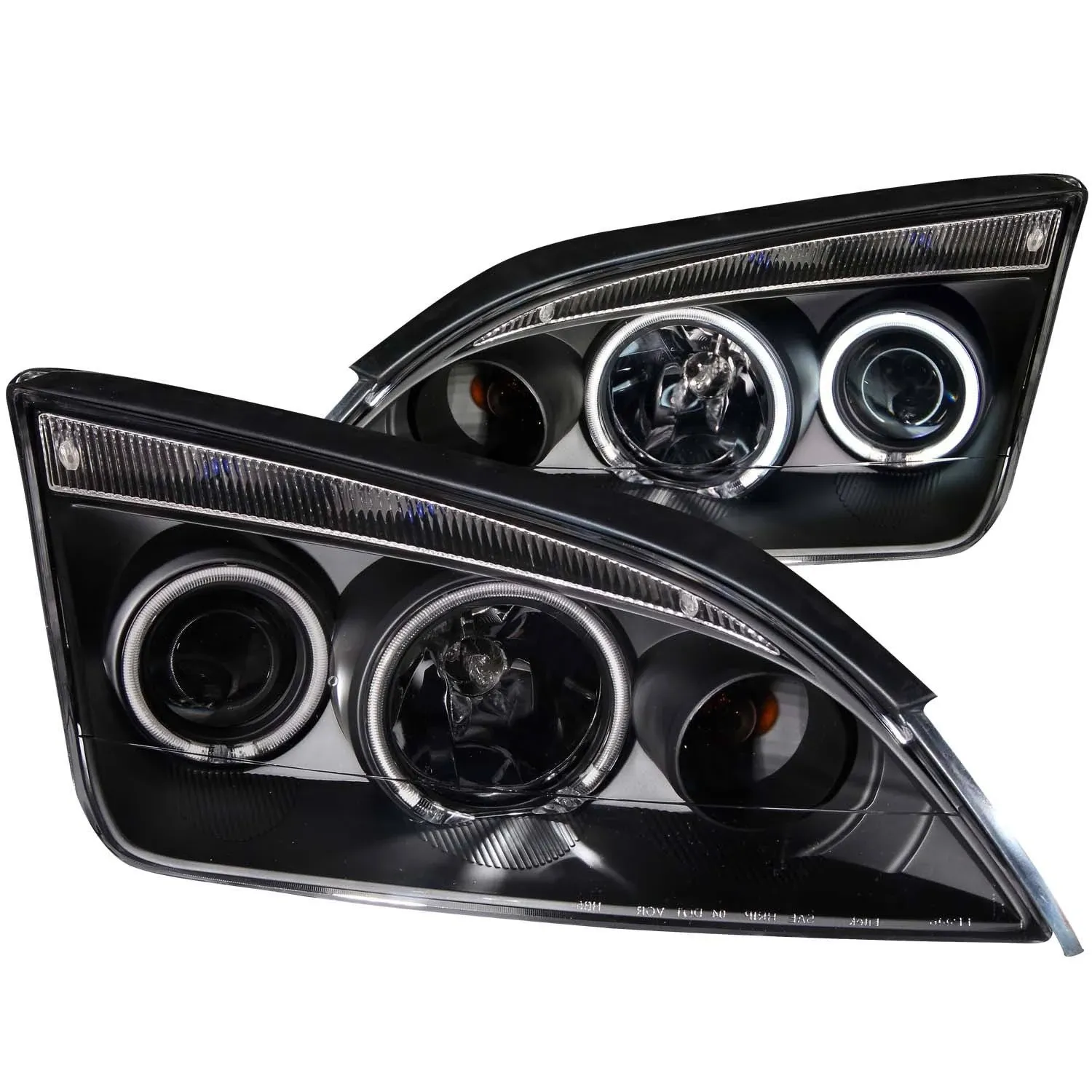 Anzo 2005-2007 Ford Focus Projector Headlights w/ Halo Black