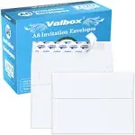 ValBox 100 Qty A6 Envelopes Self Seal 6.5 x 4.75&#034; White Kraft Paper Invitation E