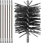 6" Chimney Cleaning Brush and Rod Kit