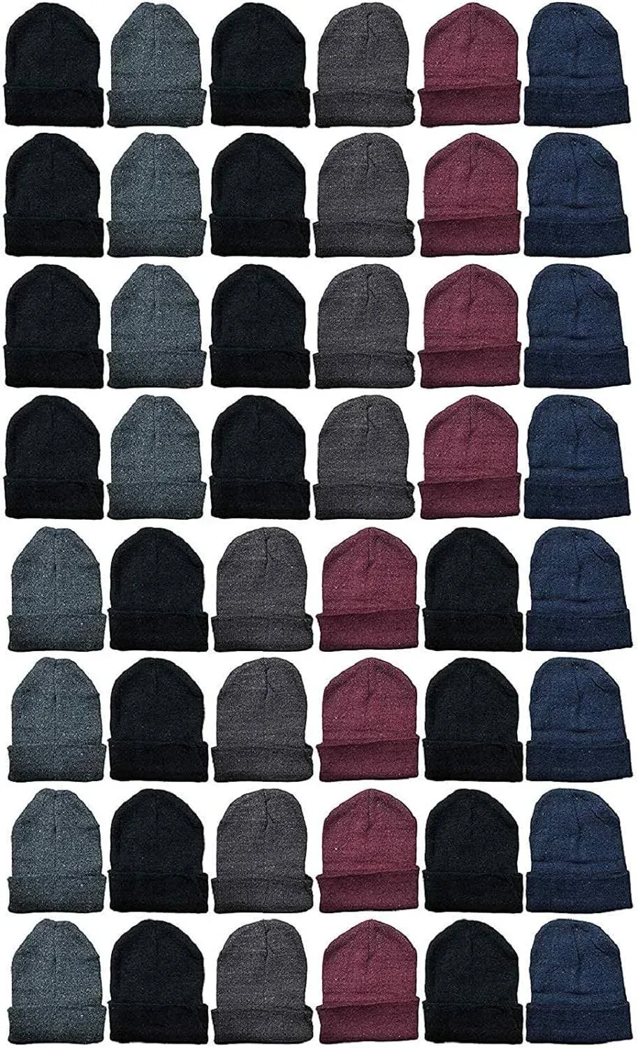 Yacht & Smith Wholesale 60 Pack Unisex Winter Beanies or Gloves Bulk Thermal Winter